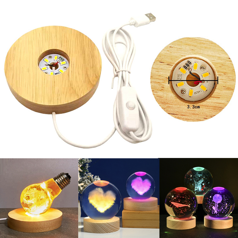 Resin Art And Jewelry - Harz Kunst Display Runde Holz Bunte