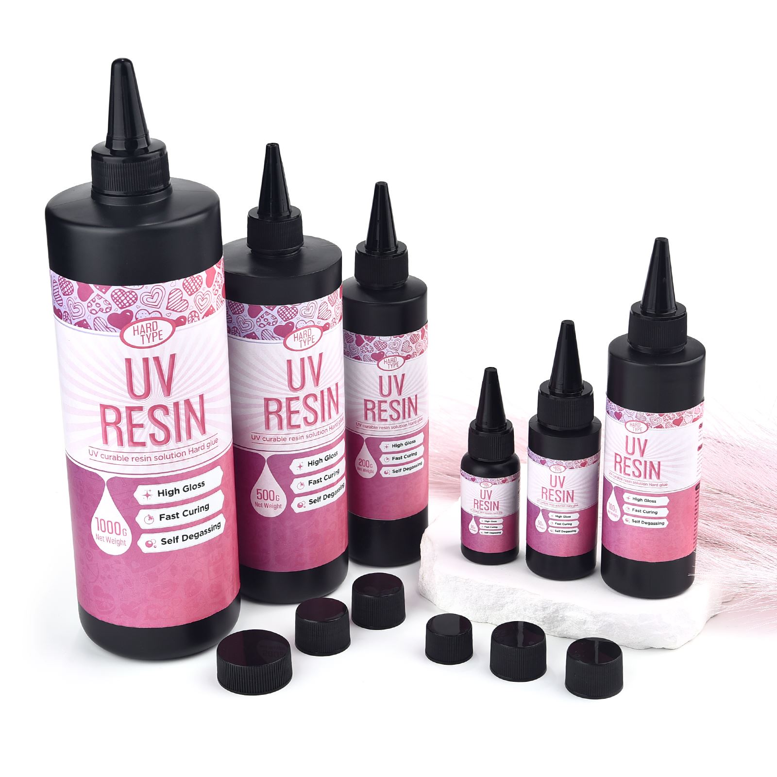 Uv Resin Clear Hard - 20–1000 g hochtransparenter, schnell trocknender Epoxidharz-UV-Kleber