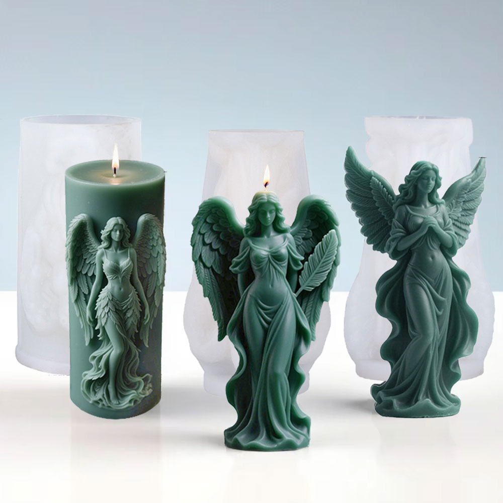 Resin Art Sculptures - Flügel Göttin Duft Silikon Kerze Form