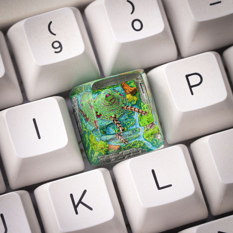 Resin Art Baby - Organismus-Harz-Tastenkappe Kreatives Kunst-Tastatur-Dekor Spiel Anime-Figur Thema