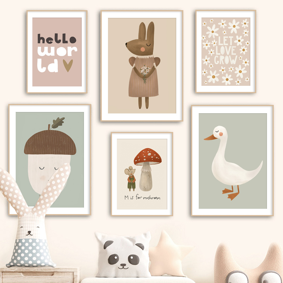 Resin Art Baby - Nordisches Retro-Poster und Drucke, Wandbilder, Baby-