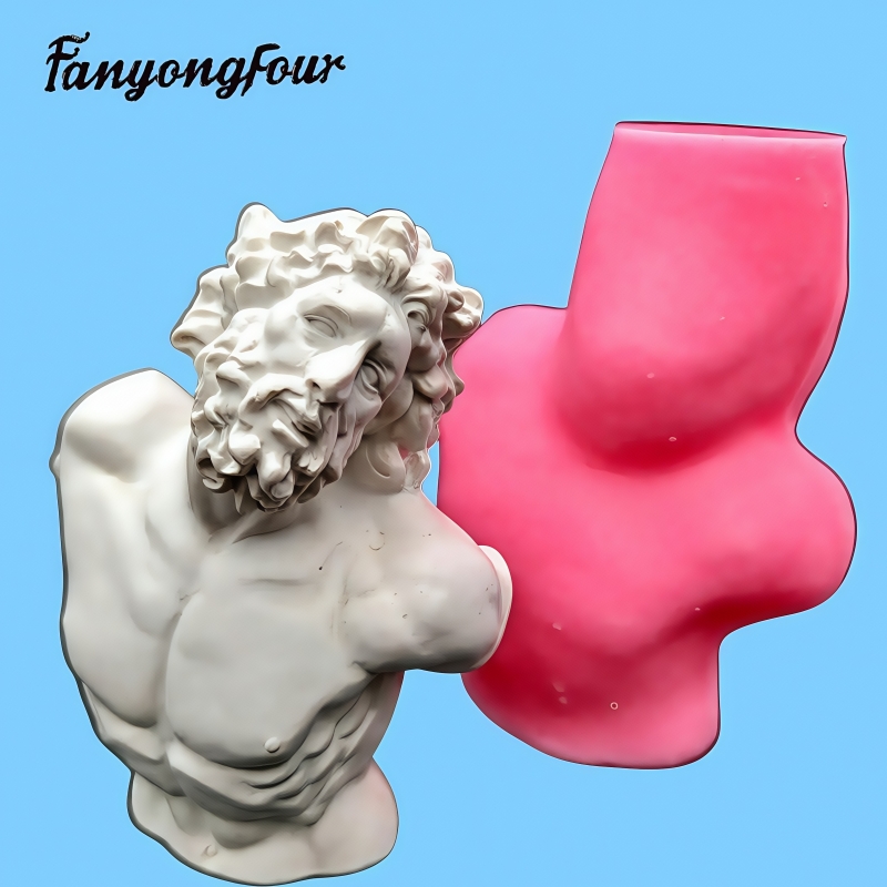 Resin Art Kit With Molds - Laokong Halbkörper-Silikonform, Gipsharz, Kerze, Beton, DIY