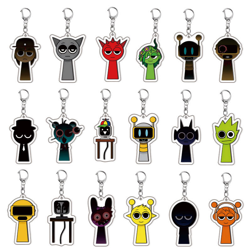 Resin Art Hanging - Incredibox Sprunky Beats Rhythm Crew Schlüsselanhänger