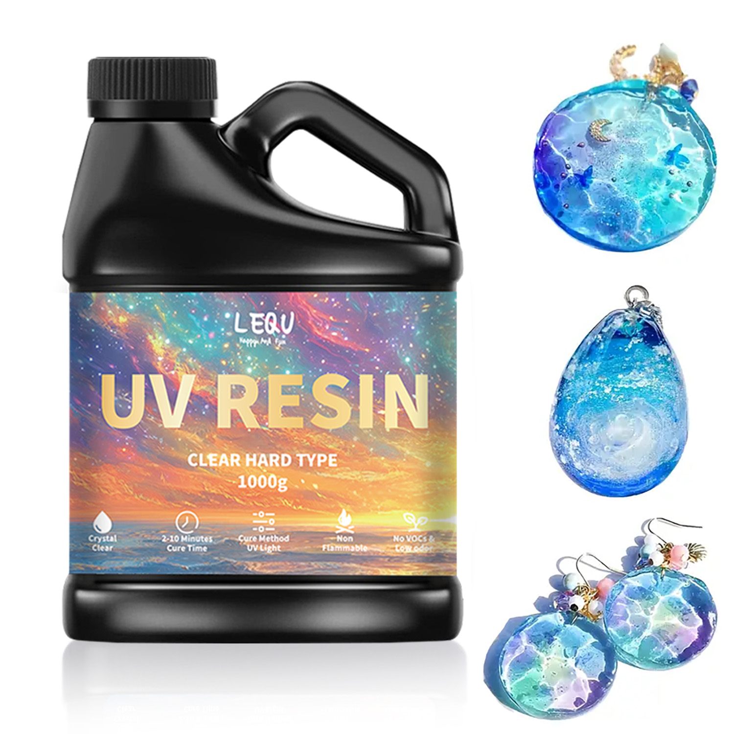 Uv Resin Clear Hard - 100/200/500/1000g UV-Epoxidharz-Kleber, hohe Klarheit, schnell trocknender