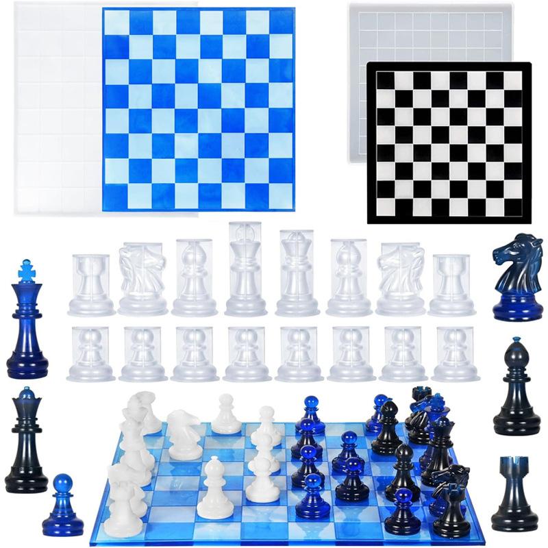Harz-Schachspiel-Form mit Scha – Resin Art Kit With Molds Bewertung und Preis