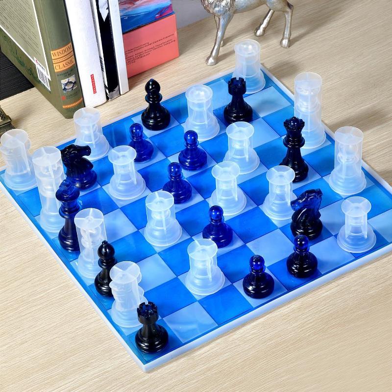 Harz-Schachspiel-Form mit Scha – Resin Art Kit With Molds Bewertung und Preis