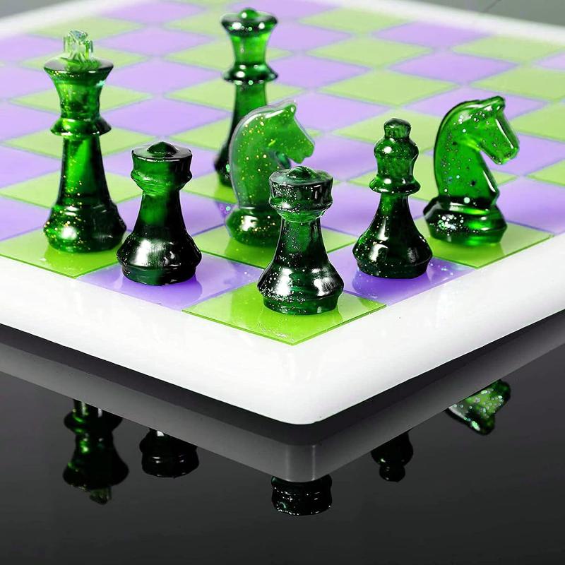 Harz-Schachspiel-Form mit Scha – Resin Art Kit With Molds Bewertung und Preis