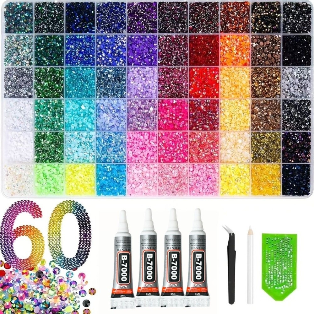 Mehrfarbiges Harz-Strass-Set F – Resin Art And Jewelry Bewertung und Preis