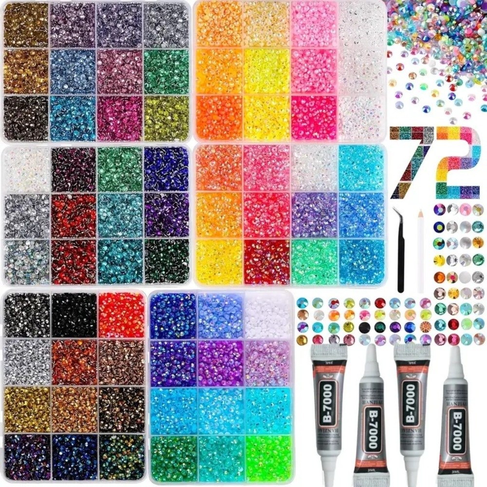 Mehrfarbiges Harz-Strass-Set i – Resin Art And Jewelry Bewertung und Preis