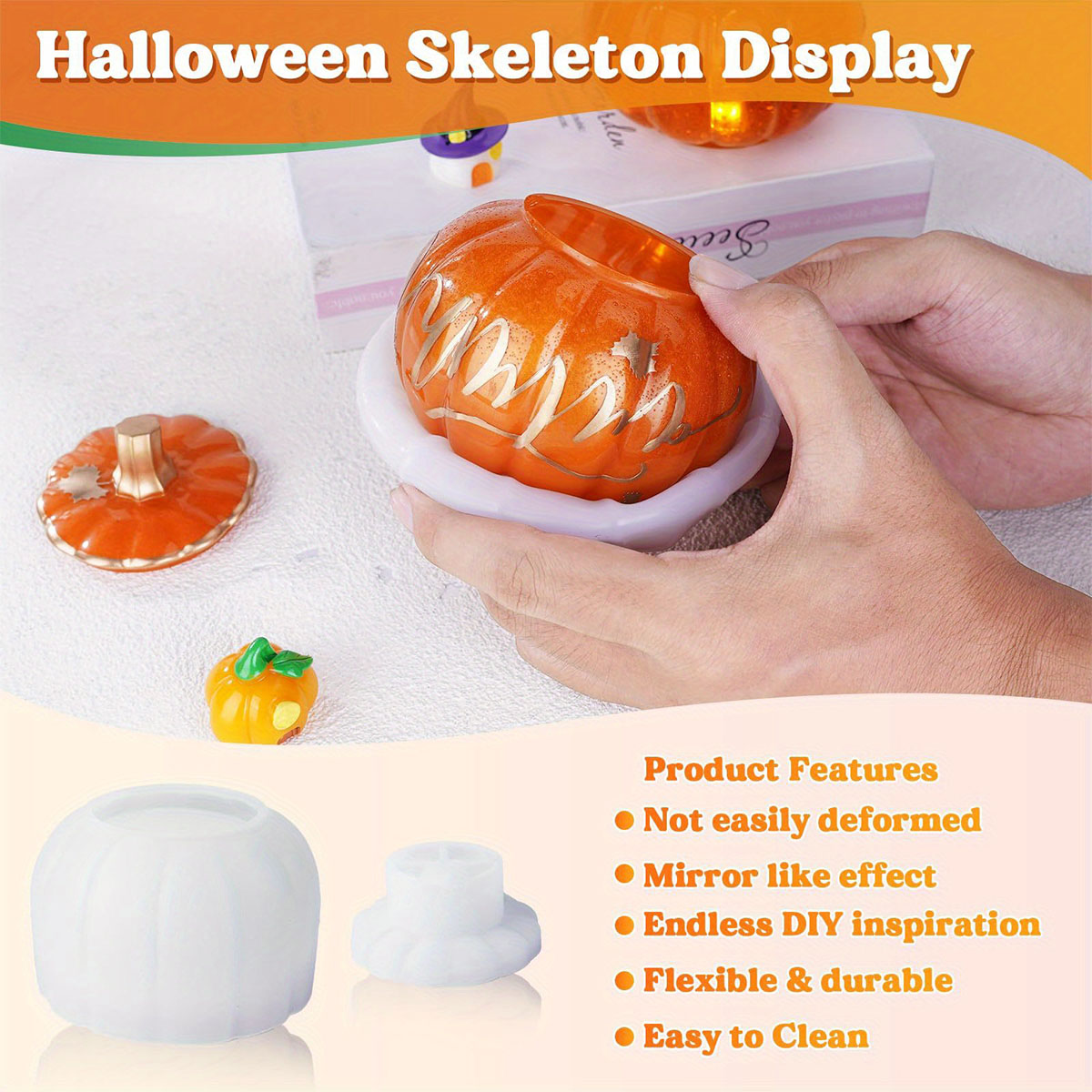 1 Set DIY Epoxidharz-Kürbis-Au – Resin Art Kit With Molds Bewertung und Preis