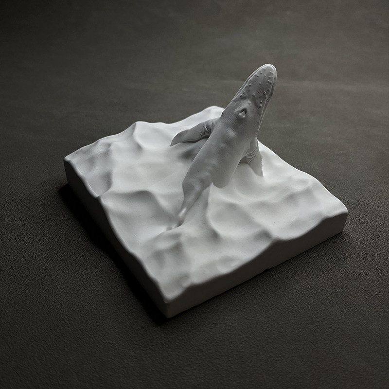 Buckelwal-Statue aus Gips, Oze – Resin Art Sculptures Bewertung und Preis